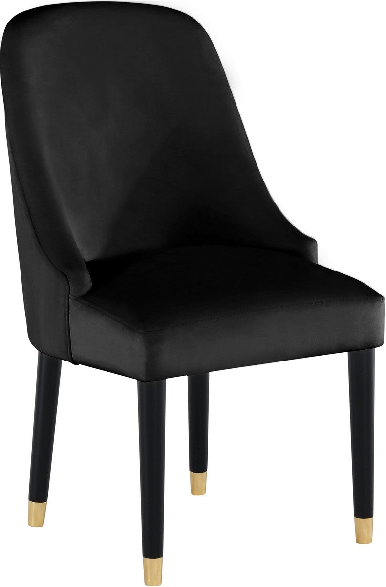 Meridian Furniture Omni Black Velvet Dining Chair - Set of 2