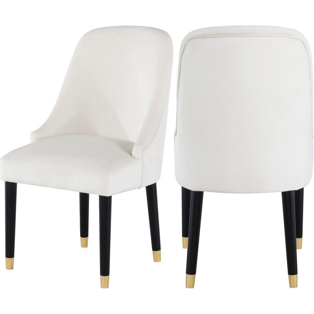 Meridian Furniture Omni Cream Velvet Dining ChairMeridian Furniture - Dining Chair - Minimal And Modern - 1