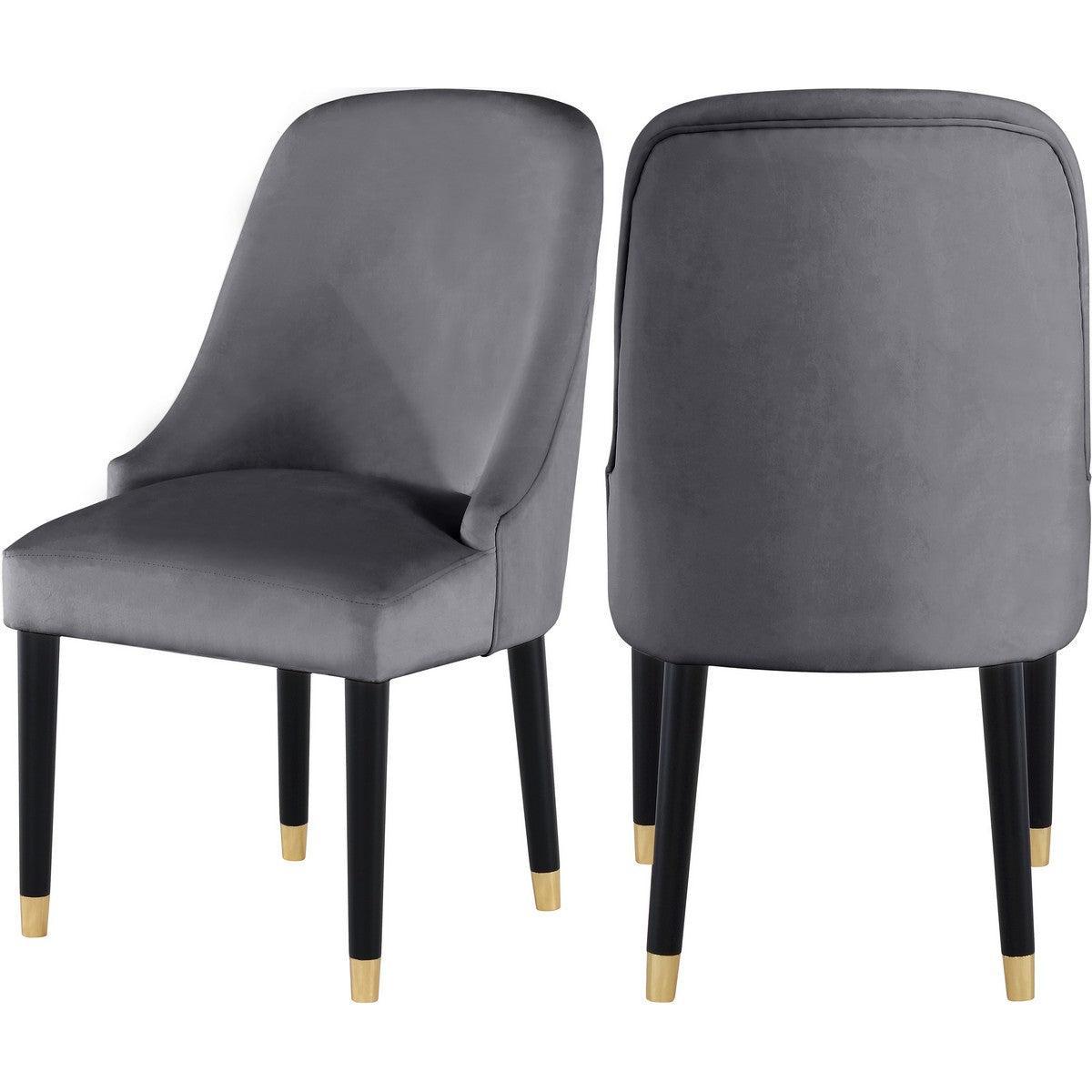 Meridian Furniture Omni Grey Velvet Dining ChairMeridian Furniture - Dining Chair - Minimal And Modern - 1