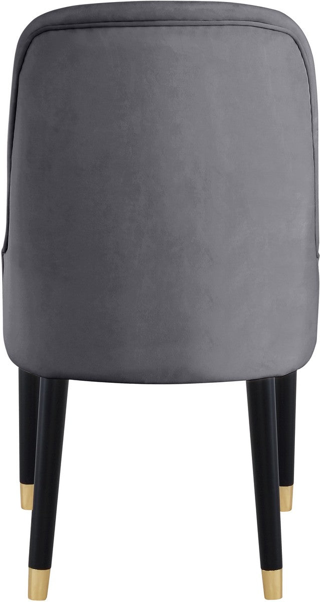 Meridian Furniture Omni Grey Velvet Dining Chair - Set of 2