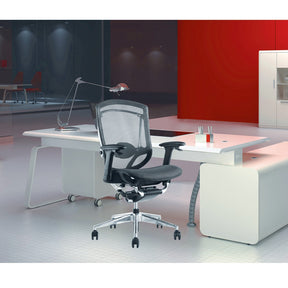 Finemod Imports Modern Ergo Fit Highly Adjustable Mesh Office Chair FMI9292-black-Minimal & Modern