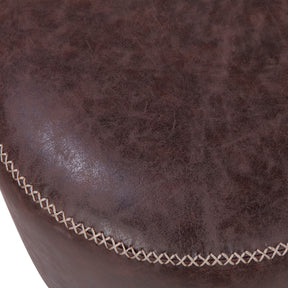 Gaia PU Leather Round Ottoman by New Pacific Direct - 9300034