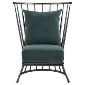 Jupiter Velvet Fabric Metal Accent Chair by New Pacific Direct - 9300053