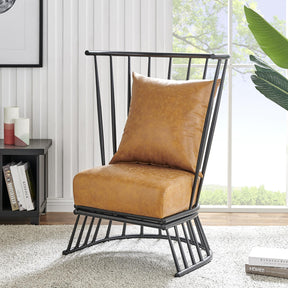 Jupiter KD PU Metal Accent Chair by New Pacific Direct - 9300119