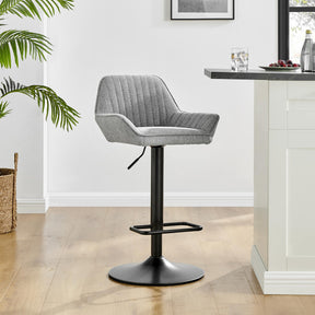 Luther Fabric Gaslift Swivel Bar Stool (Set of 2) by New Pacific Direct - 9300122