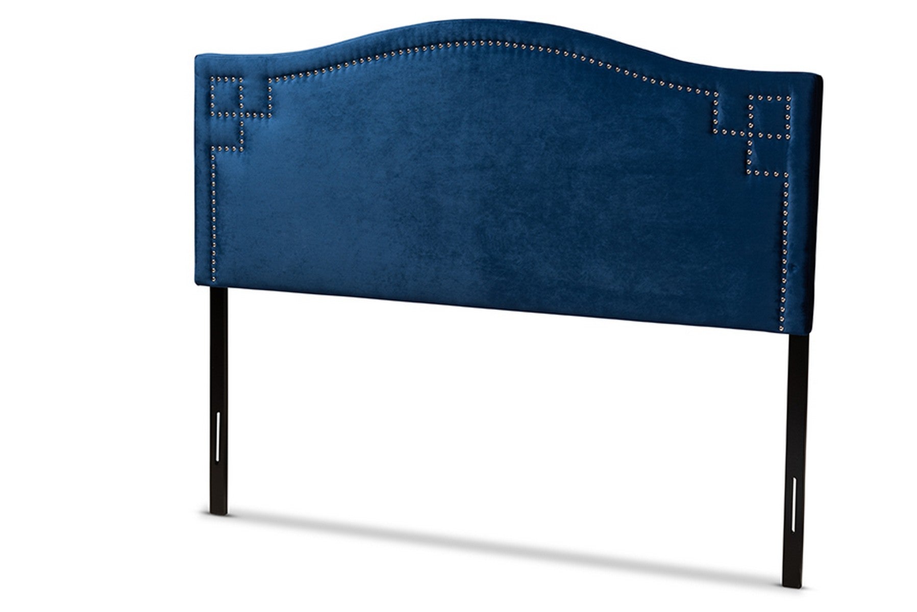 Baxton Studio Aubrey Modern and Contemporary Royal Blue Velvet Fabric Upholstered King Size Headboard Baxton Studio-Headboards-Minimal And Modern - 1