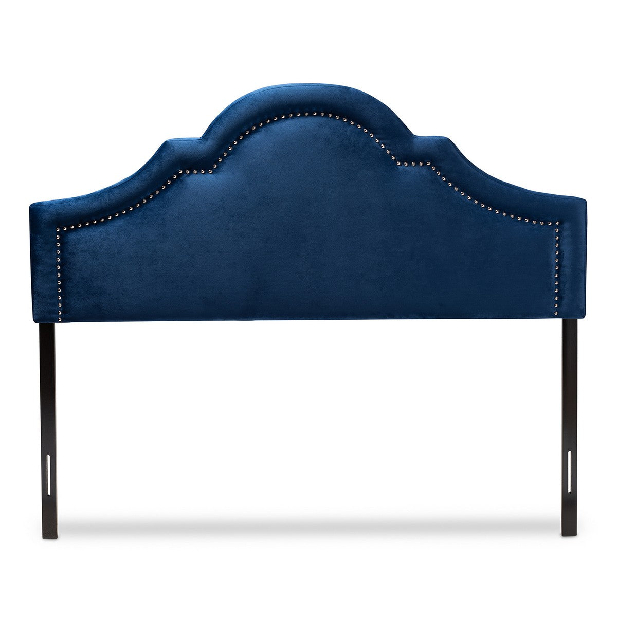 Baxton Studio Rita Modern and Contemporary Navy Blue Velvet Fabric Upholstered King Size Headboard