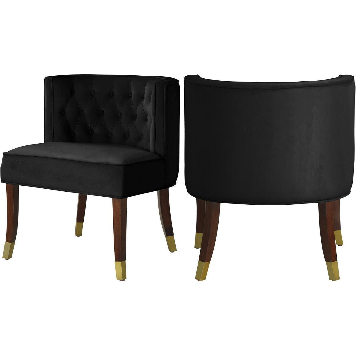 Meridian Furniture Perry Black Velvet Dining ChairMeridian Furniture - Dining Chair - Minimal And Modern - 1