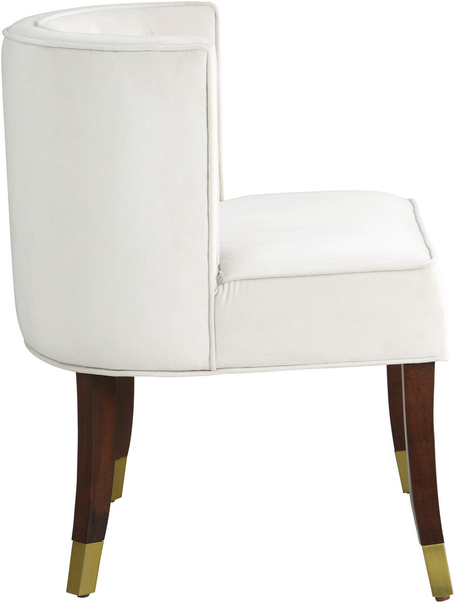 Meridian Furniture Perry Cream Velvet Dining Chair - Set of 2