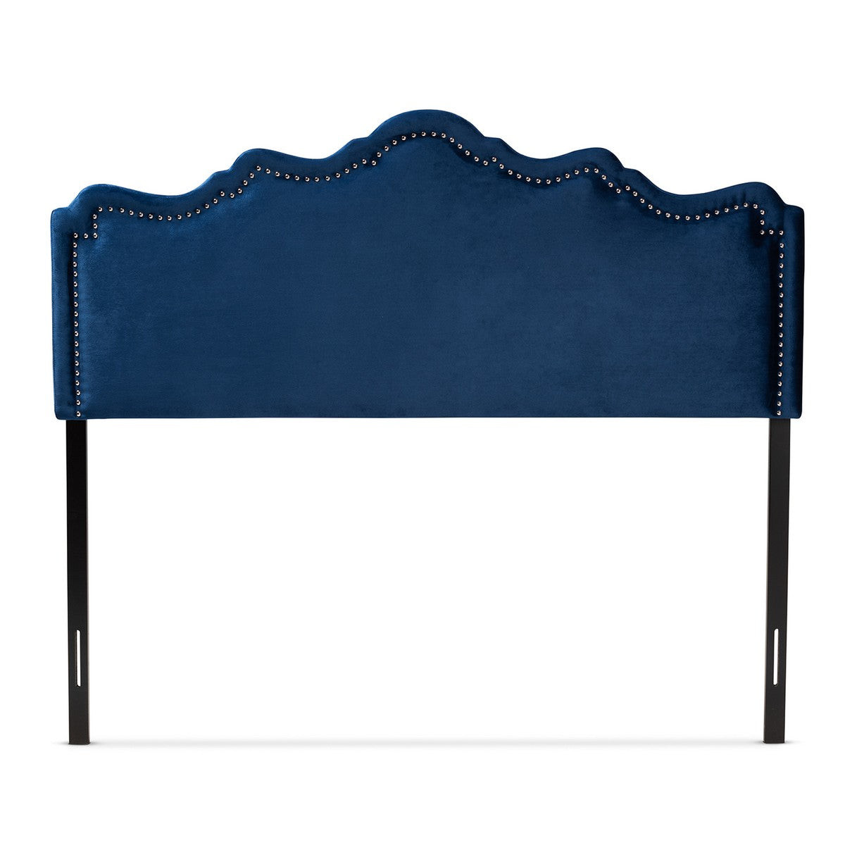 Baxton Studio Nadeen Modern and Contemporary Royal Blue Velvet Fabric Upholstered King Size Headboard Baxton Studio-Headboards-Minimal And Modern - 1