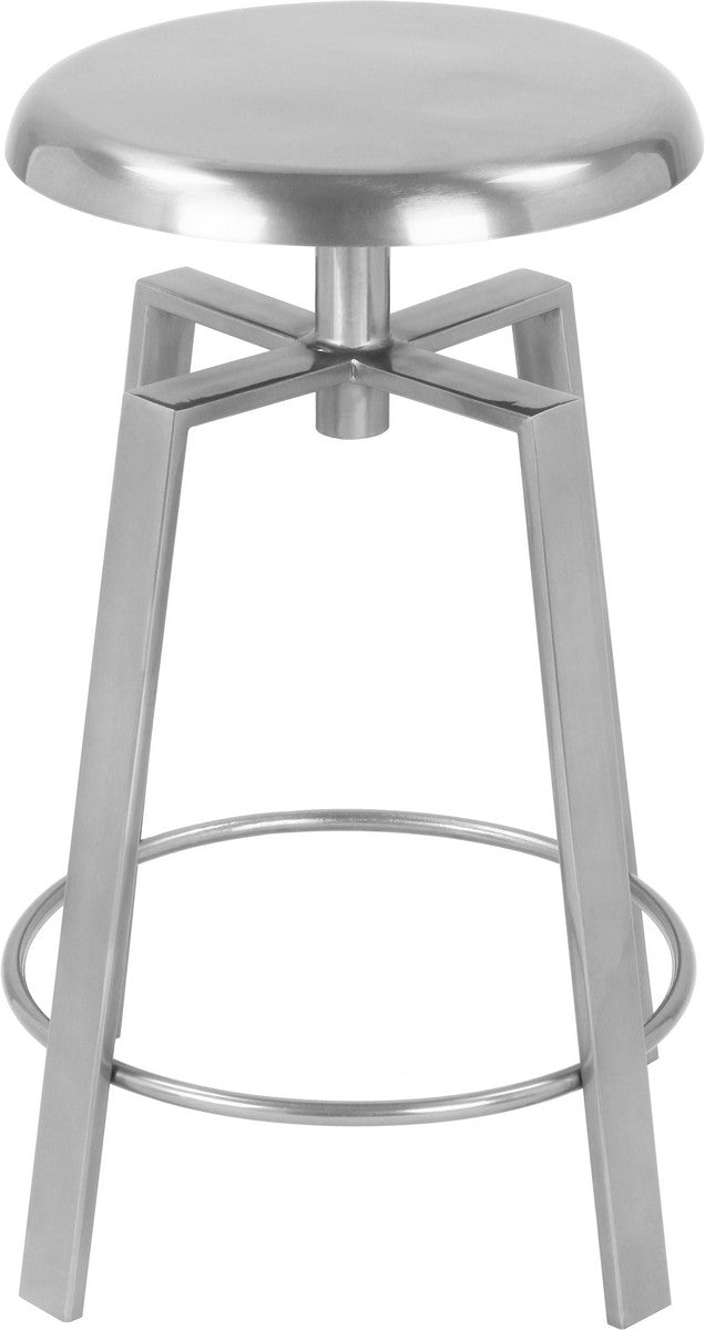 Meridian Furniture Lang Silver Counter/Bar Stool
