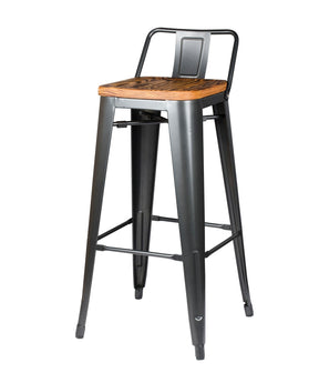 Metropolis Low Back Bar Stool (Set of 4) by New Pacific Direct - 938537