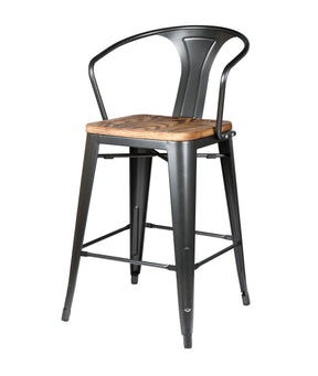 Metropolis Metal Counter Stool (Set of 4) by New Pacific Direct - 938541