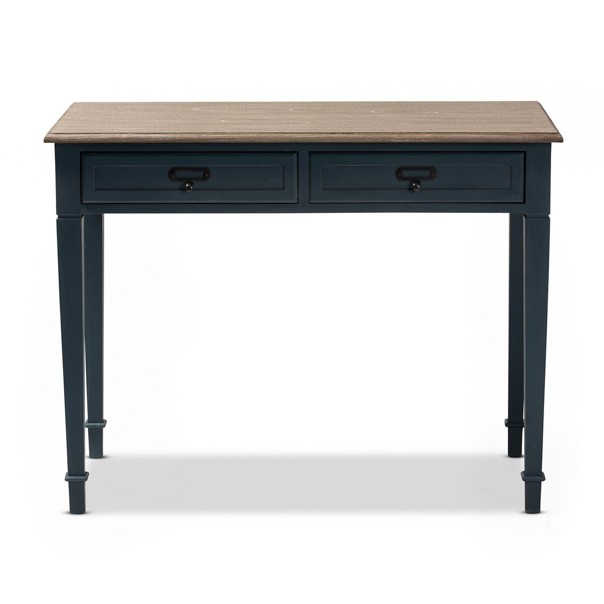 Baxton Studio Dauphine French Provincial Spruce Blue Accent Writing Desk
