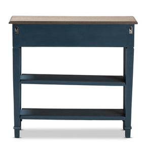 Baxton Studio Dauphine French Provincial Blue Spruce Fiinished Wood Accent Console Table