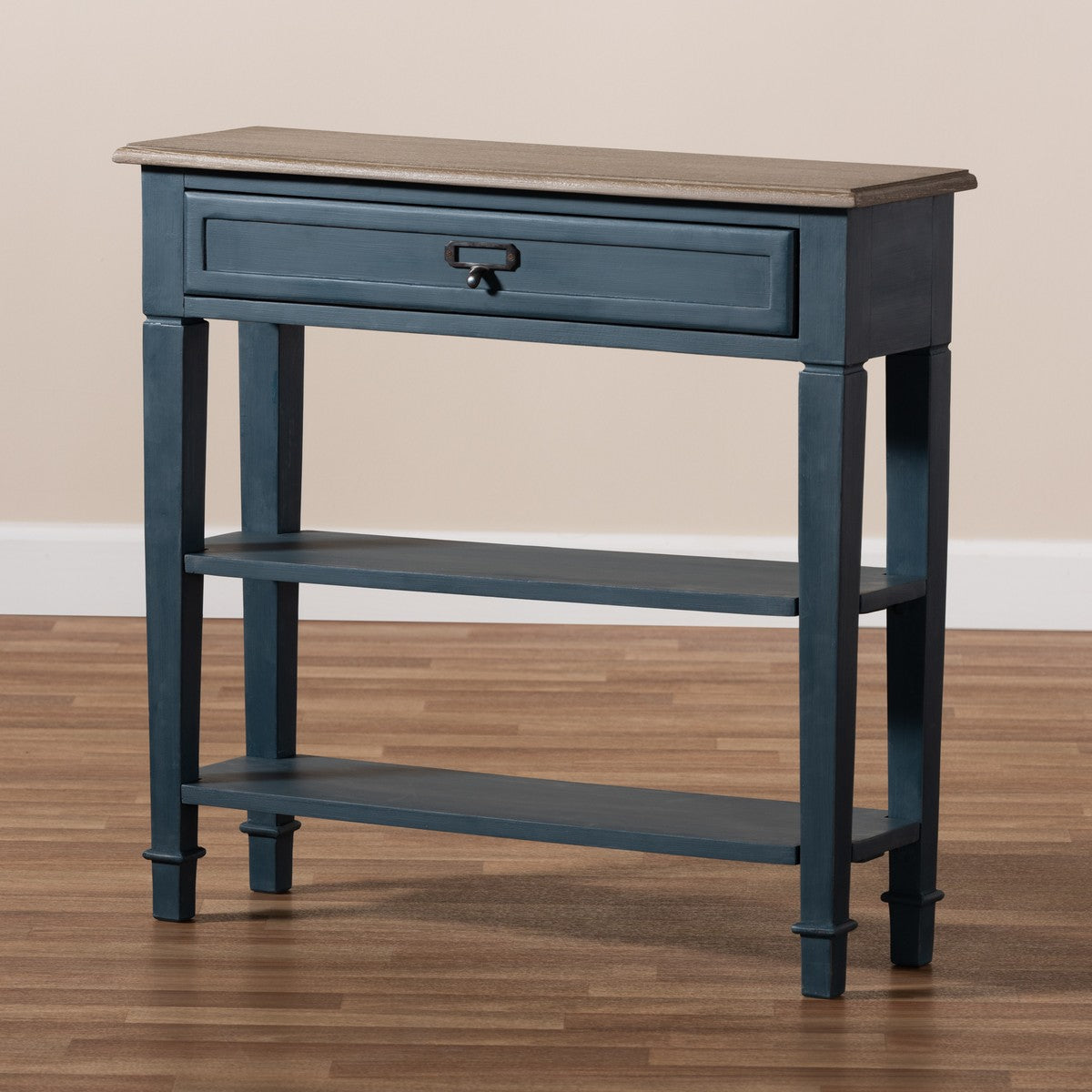 Baxton Studio Dauphine French Provincial Blue Spruce Fiinished Wood Accent Console Table