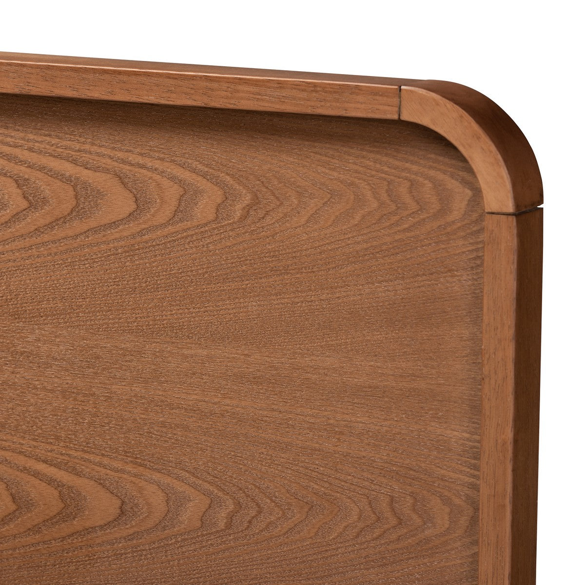 Baxton Studio Demeter Mid-Century Modern Walnut Brown Finished Wood King Size Platform Bed