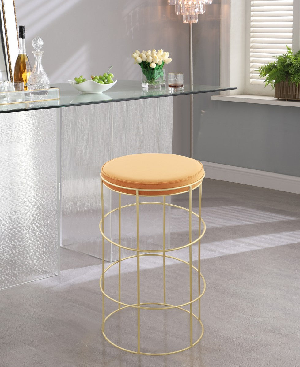 Meridian Furniture Rebar Mango Velvet Counter Stool