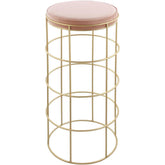 Meridian Furniture Rebar Pink Velvet Bar StoolMeridian Furniture - Bar Stool - Minimal And Modern - 1