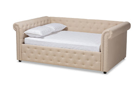 Baxton Studio Mabelle Modern and Contemporary Beige Fabric Upholstered Full Size Daybed Baxton Studio-daybed-Minimal And Modern - 1