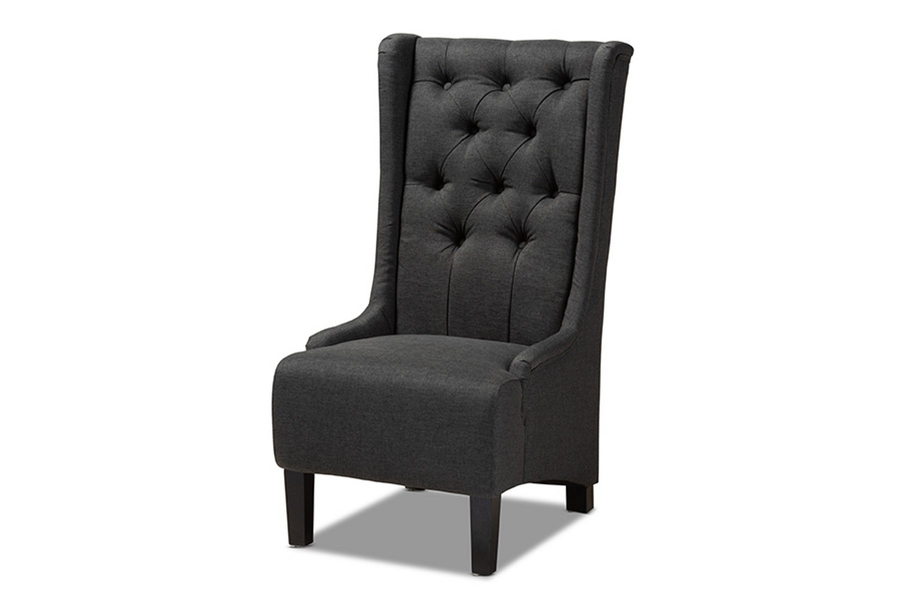 Baxton Studio Dorais Transitional Gray Fabric Upholstered Accent Chair Baxton Studio-chairs-Minimal And Modern - 1