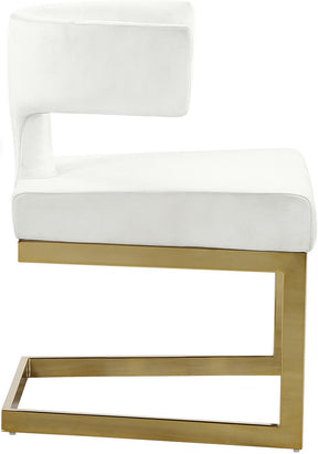 Meridian Furniture Alexandra Cream Velvet Dining Chair