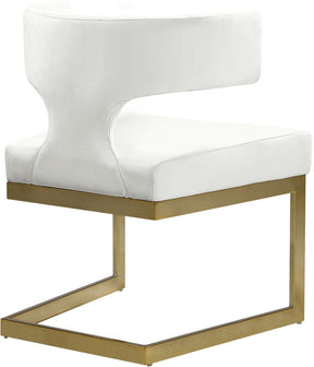 Meridian Furniture Alexandra Cream Velvet Dining Chair