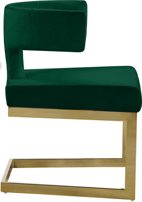 Meridian Furniture Alexandra Green Velvet Dining Chair