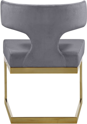 Meridian Furniture Alexandra Grey Velvet Dining Chair