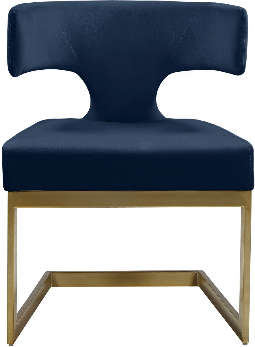 Meridian Furniture Alexandra Navy Velvet Dining Chair