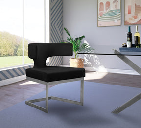 Meridian Furniture Alexandra Black Velvet Dining Chair