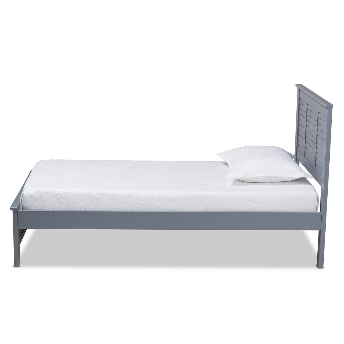 Baxton Studio Adela Modern and Contemporary Grey Finished Wood Twin Size Platform Bed
