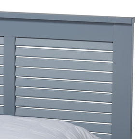 Baxton Studio Adela Modern and Contemporary Grey Finished Wood Full Size Platform Bed