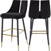 Meridian Furniture Sleek Black Velvet StoolMeridian Furniture - Stool - Minimal And Modern - 1