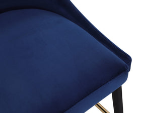 Meridian Furniture Sleek Navy Velvet Stool - Set of 2