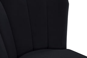 Meridian Furniture Lily Black Velvet Stool - Set of 2