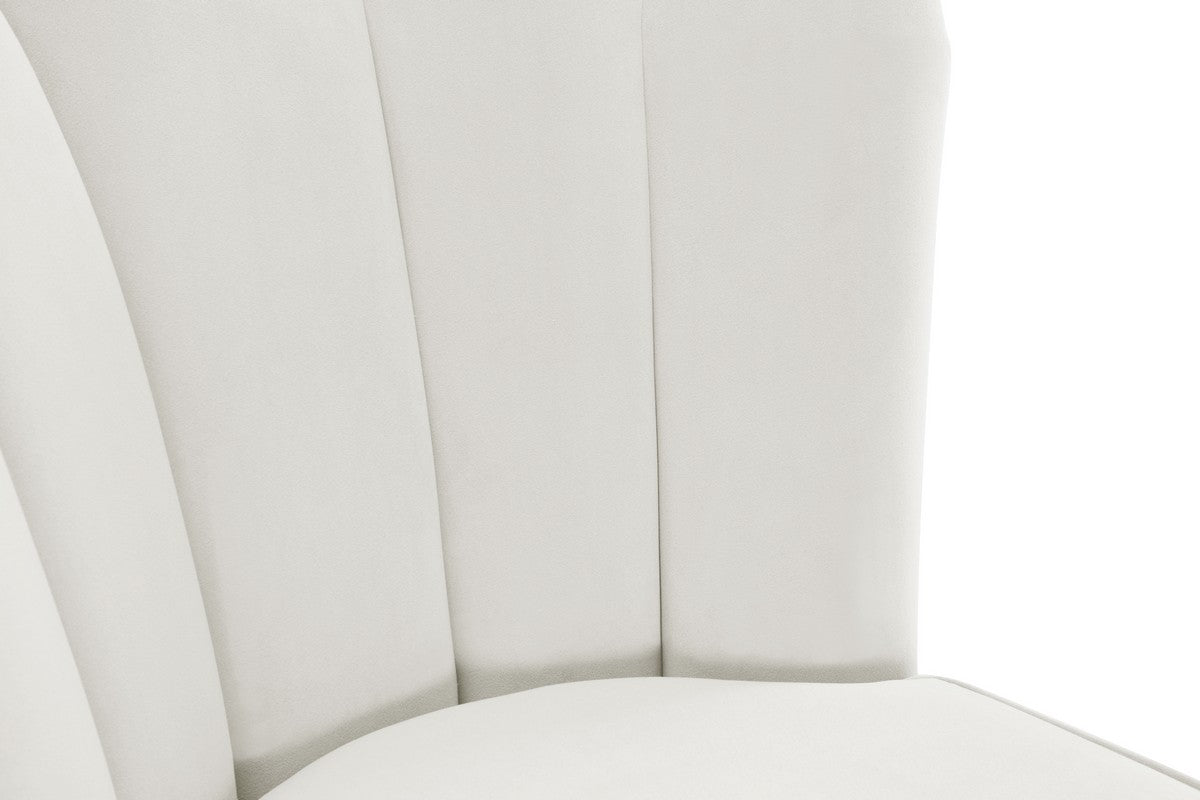 Meridian Furniture Lily Cream Velvet Stool - Set of 2