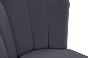 Meridian Furniture Lily Grey Velvet Stool - Set of 2