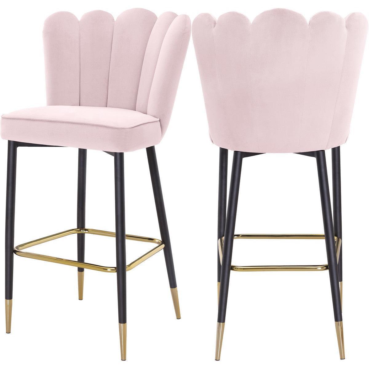 Meridian Furniture Lily Pink Velvet StoolMeridian Furniture - Stool - Minimal And Modern - 1