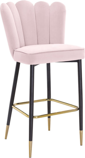 Meridian Furniture Lily Pink Velvet Stool - Set of 2