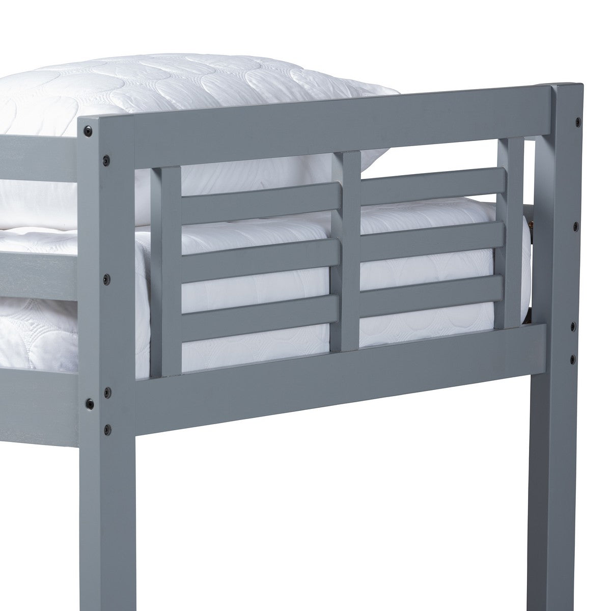 Baxton Studio Liam Modern and Contemporary Grey Finished Wood Twin Size Bunk Bed