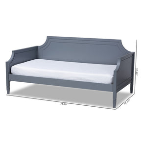 Baxton Studio Mariana Classic and Traditional Grey Finished Wood Twin Size Daybed