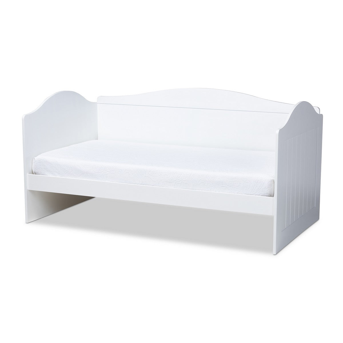Baxton Studio Neves Cottage Farmhouse White Finished Wood Twin Size Daybed  Baxton Studio-daybed-Minimal And Modern - 1