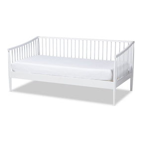 Baxton Studio Renata Classic and Traditional White Finished Wood Twin Size Spindle Daybed  Baxton Studio-daybed-Minimal And Modern - 1