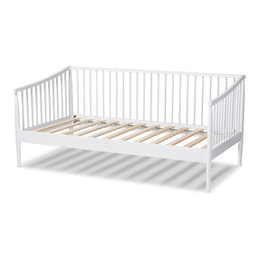 Baxton Studio Renata Classic and Traditional White Finished Wood Twin Size Spindle Daybed