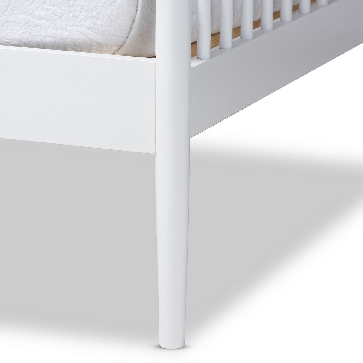 Baxton Studio Renata Classic and Traditional White Finished Wood Twin Size Spindle Daybed