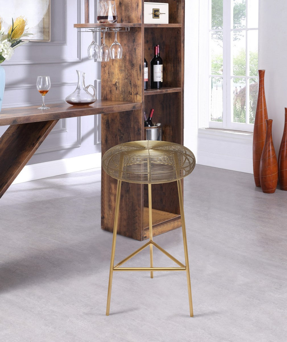 Meridian Furniture Tuscany Gold Bar Stool