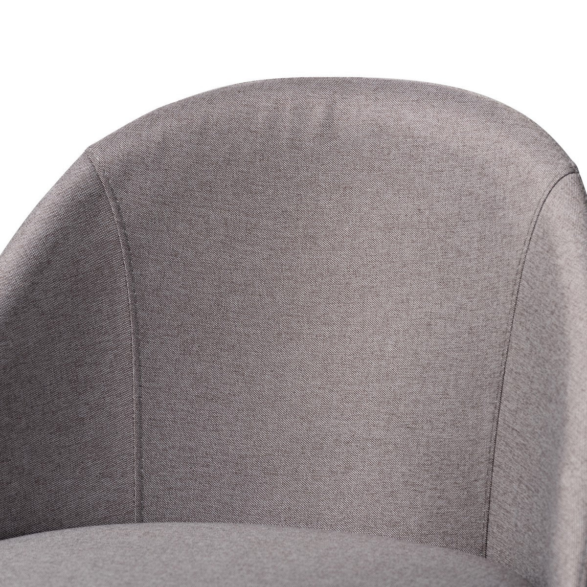 Baxton Studio Carra Mid-Century Modern Grey Fabric Upholstered Walnut-Finished Wood Swivel Bar Stool Set of 2