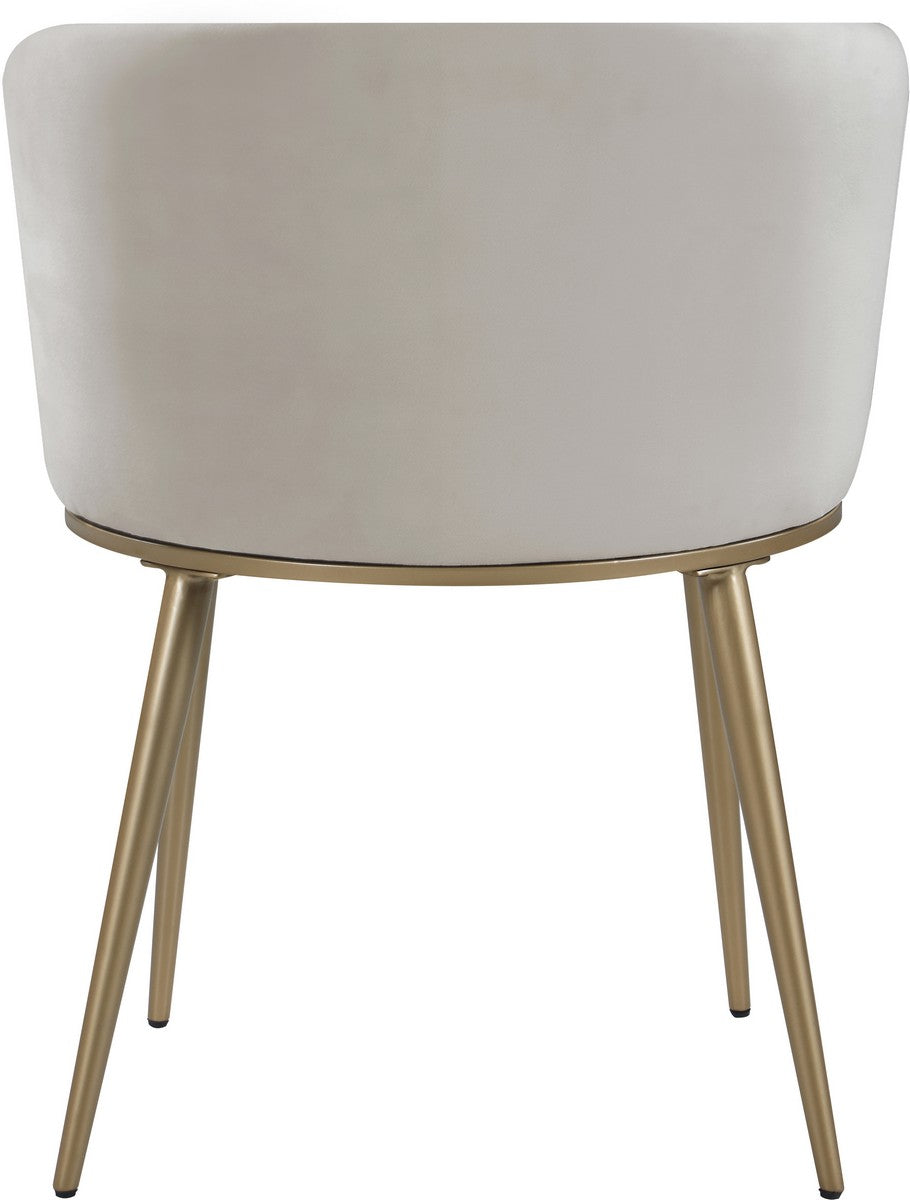 Meridian Furniture Skylar Cream Velvet Dining Chair - Set of 2
