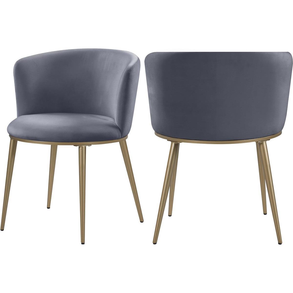 Meridian Furniture Skylar Grey Velvet Dining ChairMeridian Furniture - Dining Chair - Minimal And Modern - 1